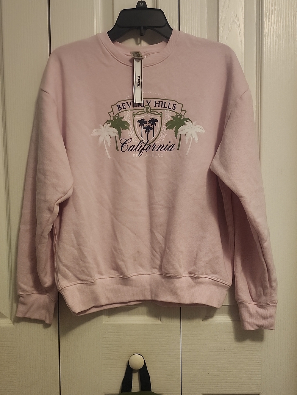 Voctoria Secret Beverly Hills California Pink Crewneck Sweatshirt